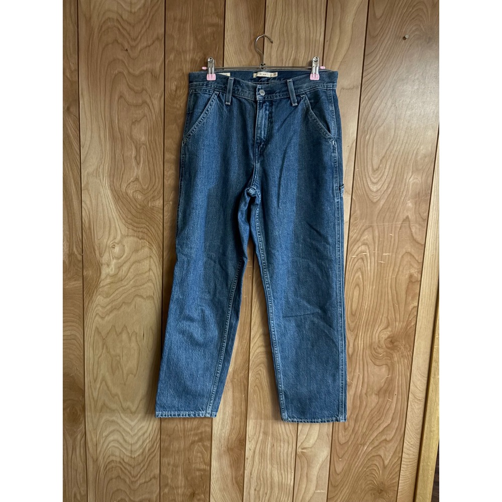Levis Premium Boy Jean Carpenter Denim Blue Straight Leg Hammer Loop Size 25